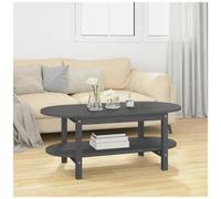 VIDAXL - Tavolino Da Salotto Grigio 110x55x45 Cm Legno Massello Di Pino