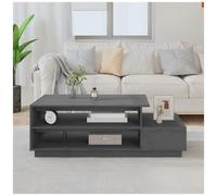VIDAXL - Tavolino Da Salotto Grigio 120x50x40,5cm Legno Massello Di Pino