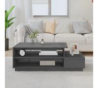 VIDAXL - Tavolino Da Salotto Grigio 120x50x40,5cm Legno Massello Di Pino