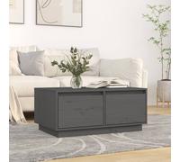 vidaXL Tavolino da Salotto Grigio 80x50x35 cm Legno Massello di Pino
