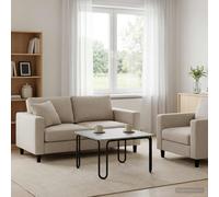 vidaXL Tavolino da salotto Grigio Cemento 59 x 59 x 45 cm, Tavolino rettangolare moderno per soggiorno, cucina, sala da pranzo, interno ed esterno, arredo accattivante