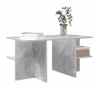 vidaXL Tavolino da caffè grigio cemento 87 x 50 x 45 cm legno ingegneristico, soggiorno, tavolo moderno per decorazione funzionale, organizer accento, superficie centrale, stile interno