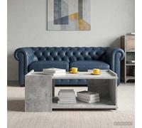vidaXL Tavolino da salotto Grigio Cemento 90 x 50 x 33 cm