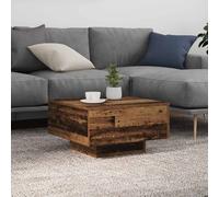 vidaXL Tavolo da caffè Quadrato Legno Invecchiato Design Moderno Durata Superficie Robusta Ideale per accentuazione Facile assemblaggio mobili Soggiorno Interni Eleganti rustici