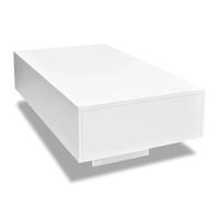 vidaXL Tavolino da Salotto Lucido Bianco in MDF Tavolo Basso da Caffè Laterale