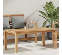 vidaXL Tavolino da caffè 110 x 55 x 45 cm in Legno massello di Teak Resistente agli Agenti atmosferici. Ha Uno Stile Moderno con Gambe a Vista, è Rettangolare ed è Perfetto per Il Giardino, Il Terra
