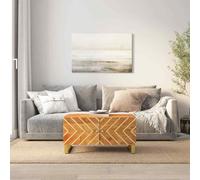 VidaXL Tavolino da Salotto Marrone e Nero 80x50x40 cm Legno di Mango