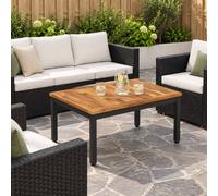 vidaXL Tavolino da salotto NAARDEN Naturale e Nero 49 x 68,5 x 36 cm