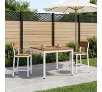 vidaXL Tavolino da salotto Naturale e Bianco 80 x 80,5 x 45 cm