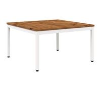 vidaXL Tavolino da salotto Naturale e Bianco 80 x 80,5 x 45 cm