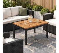 vidaXL Tavolino da salotto Naturale e Nero 49 x 60,5 x 36 cm