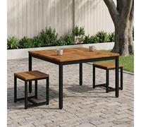 vidaXL Tavolino da salotto Naturale e Nero 80 x 80,5 x 45 cm