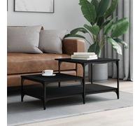 vidaXL Tavolino da Salotto Nero 100x50,5x45 cm in Legno Multistrato