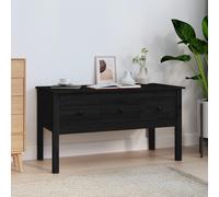 vidaXL Tavolino da Salotto Nero 102x49x55 cm in Legno Massello di Pino