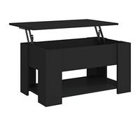 vidaXL Tavolino da Salotto Nero 79x49x41 cm in Legno Multistrato