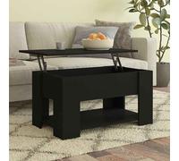 vidaXL Tavolino da Salotto Nero 79x49x41 cm in Legno Multistrato