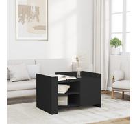 vidaXL Tavolino da Salotto Nero 80x50x50 cm in Legno Multistrato