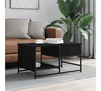 vidaXL Tavolino da Salotto Nero 85,5x51x45 cm in Legno Multistrato