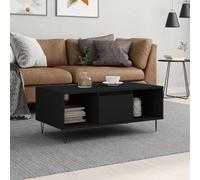 vidaXL Tavolino da Salotto Nero 90x50x36,5 cm in Legno Multistrato