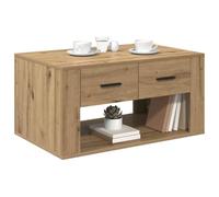 vidaXL Tavolino da Salotto Rovere Artigianale 80 x 50 x 40 cm, Tavolino da caffè Rustico, Design Rettangolare, Spazio Ampio, Moderno per Il Soggiorno, Stile Basso