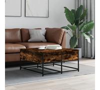 vidaXL Tavolino da Salotto Rovere Fumo 80x80x40cm in Legno Multistrato