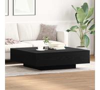 vidaXL Tavolino da Salotto Rovere Nero 100 x 100 x 31 cm, Tavolo da Soggiorno, Moderno e Robusto, caffè Minimalista, Superficie Funzionale per Uno Stile Urbano