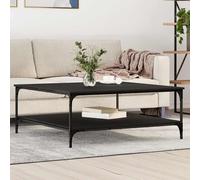vidaXL Tavolino da salotto Rovere nero 100 x 100 x 40 cm