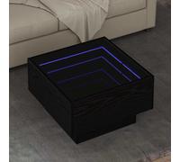 vidaXL Tavolino da salotto Rovere nero 50 x 50 x 30 cm