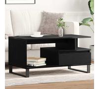vidaXL Tavolino da salotto Rovere Nero 90 x 49 x 45 cm