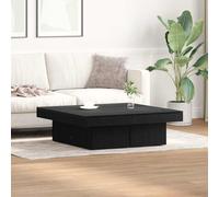 vidaXL Tavolino da salotto Rovere nero 90 x 90 x 28 cm