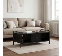 vidaXL Tavolino da salotto Rovere Nero 99,5 x 49 x 41 cm