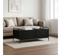 vidaXL Tavolino da salotto Rovere Nero 99,5 x 49 x 41 cm