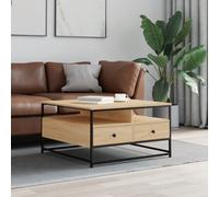 vidaXL Tavolino da Salotto Rovere Sonoma 80x80x45cm Legno Multistrato