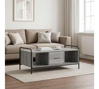 vidaXL Tavolino da salotto Sonoma grigio 99,5 x 49 x 41 cm