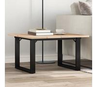 vidaXL Tavolino da Salotto Telaio a O 70x70x40cm Legno Pino e Acciaio