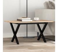 vidaXL Tavolino da Salotto Telaio a X 80x50x40 cm Legno Pino e Acciaio