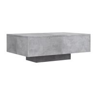 vidaXL Tavolino da Soggiorno con Luci LED Grigio Cemento 85x55x31 cm