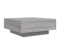 vidaXL Tavolino da Soggiorno con Luci LED Grigio Sonoma 80x80x31 cm, tavolino con luci LED, tavolino, tavolino da tè, tavolino con LED