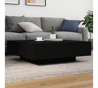 vidaXL Tavolino da Soggiorno con Luci LED Nero 100x100x31 cm