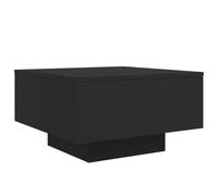 vidaXL Tavolino da Soggiorno con Luci LED Nero 55x55x31 cm