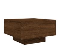 vidaXL Tavolino da Soggiorno con Luci LED Rovere Marrone 55x55x31 cm