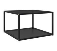 VIDAXL - Tavolino Da T Nero 60x60x35 Cm In Vetro Temperato