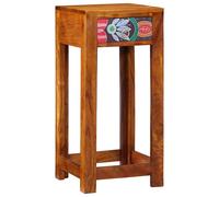 vidaXL Tavolino Floreale con cassetto Marrone 35 x 35 x 75 cm