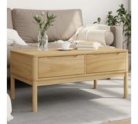 vidaXL Tavolino FLORO Marrone Cera 99x55,5x45 cm in Legno di Pino