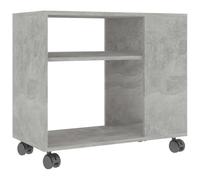 vidaXL Tavolino Grigio Cemento 70x35x55 cm in Legno Multistrato