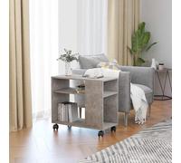 vidaXL Tavolino Grigio Cemento 70x35x55 cm in Legno Multistrato