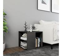 vidaXL Tavolino Grigio Lucido 50x50x45 cm in Legno Multistrato