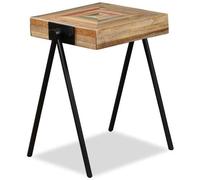 VIDAXL - Tavolino Laterale In Legno Massello Di Teak Di Recupero