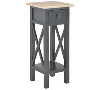 VIDAXL - Tavolino Laterale Nero 27x27x65,5 Cm In Legno