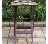 vidaXL Tavolino Laterale Pieghevole Marrone Legno Massello di Pioppo